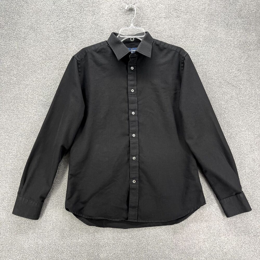 RAVI SEHGAL Shirt‎ Mens Medium Black Button Up Bespoke